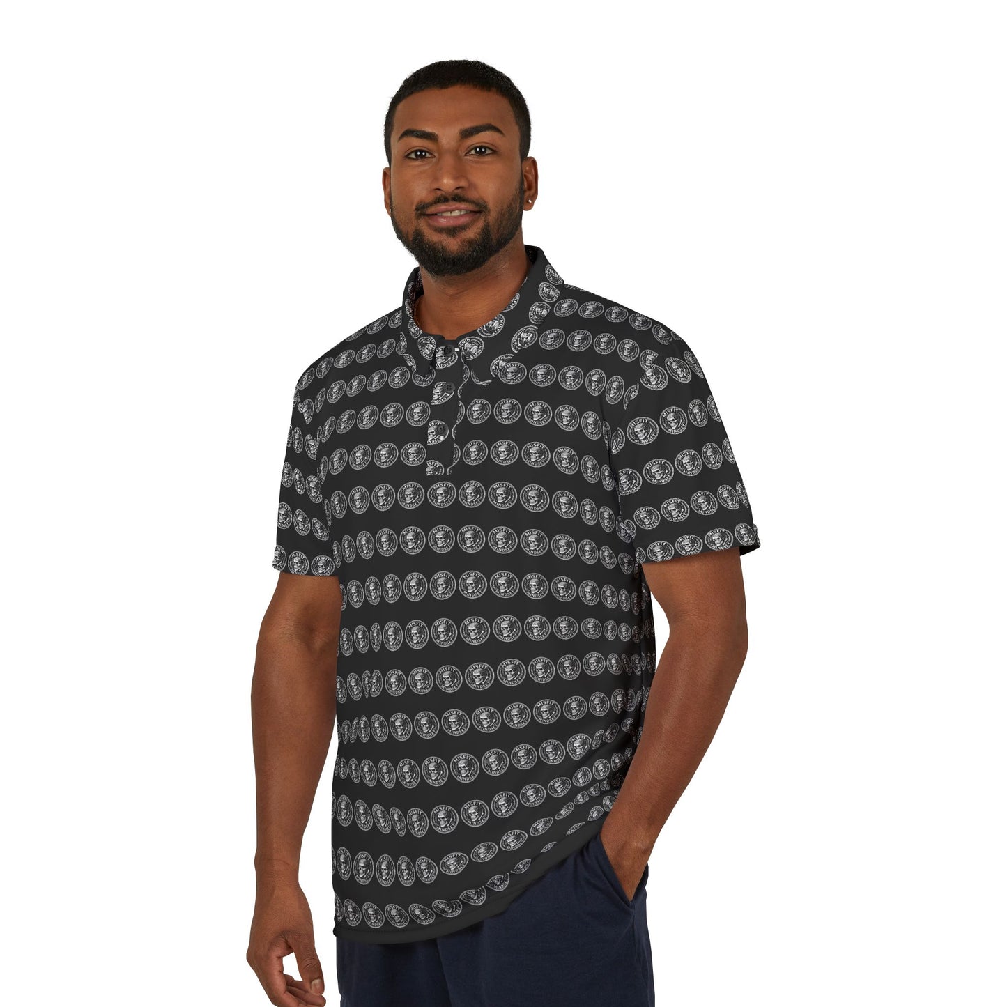 MISFIT MINDSET LOGO POLO (White)