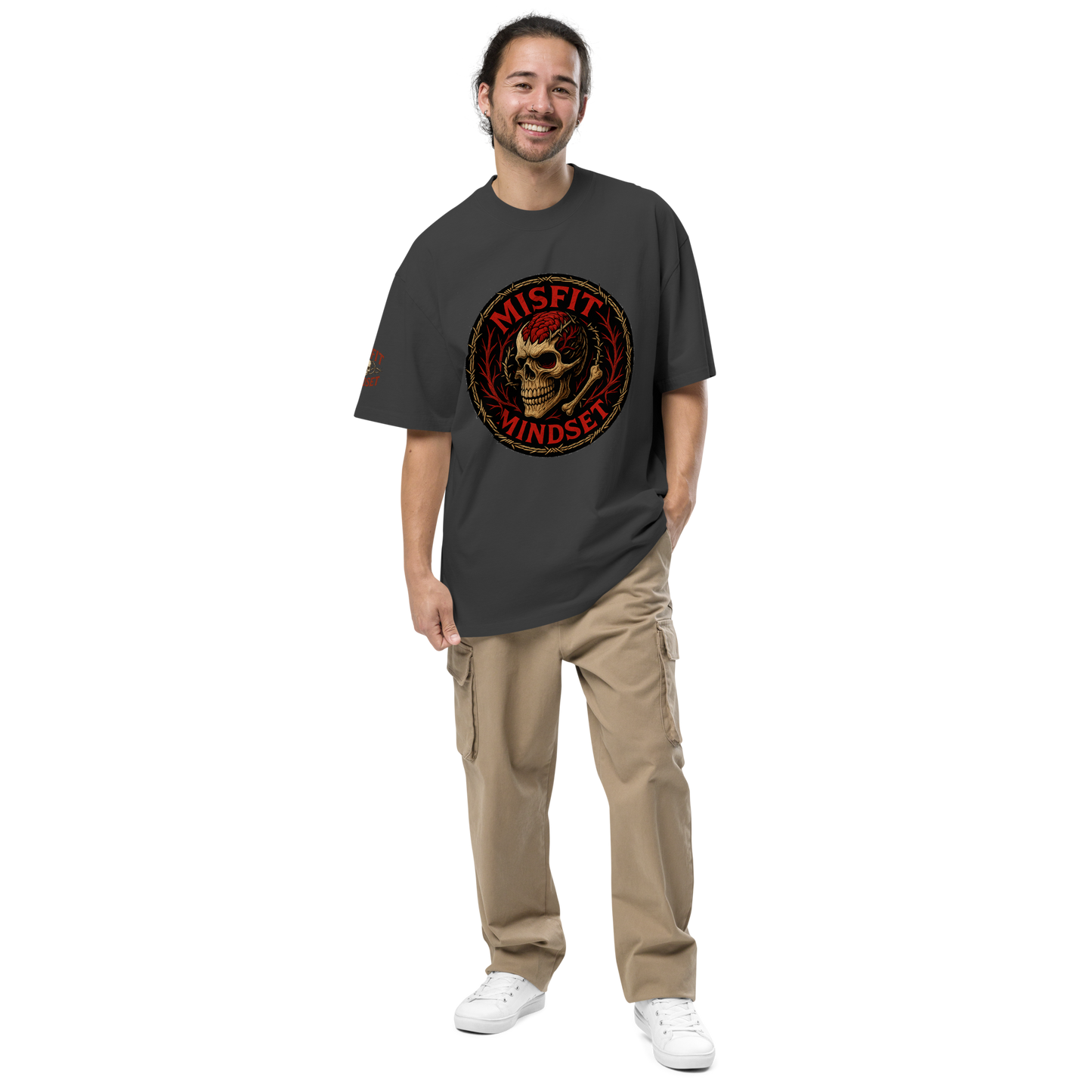 Misfit Mindset Oversized Logo Tee — Faded Edition