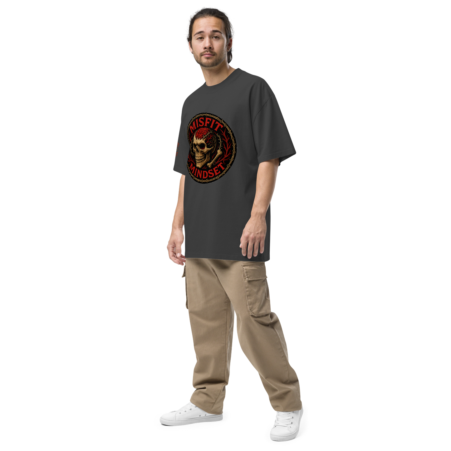 Misfit Mindset Oversized Logo Tee — Faded Edition
