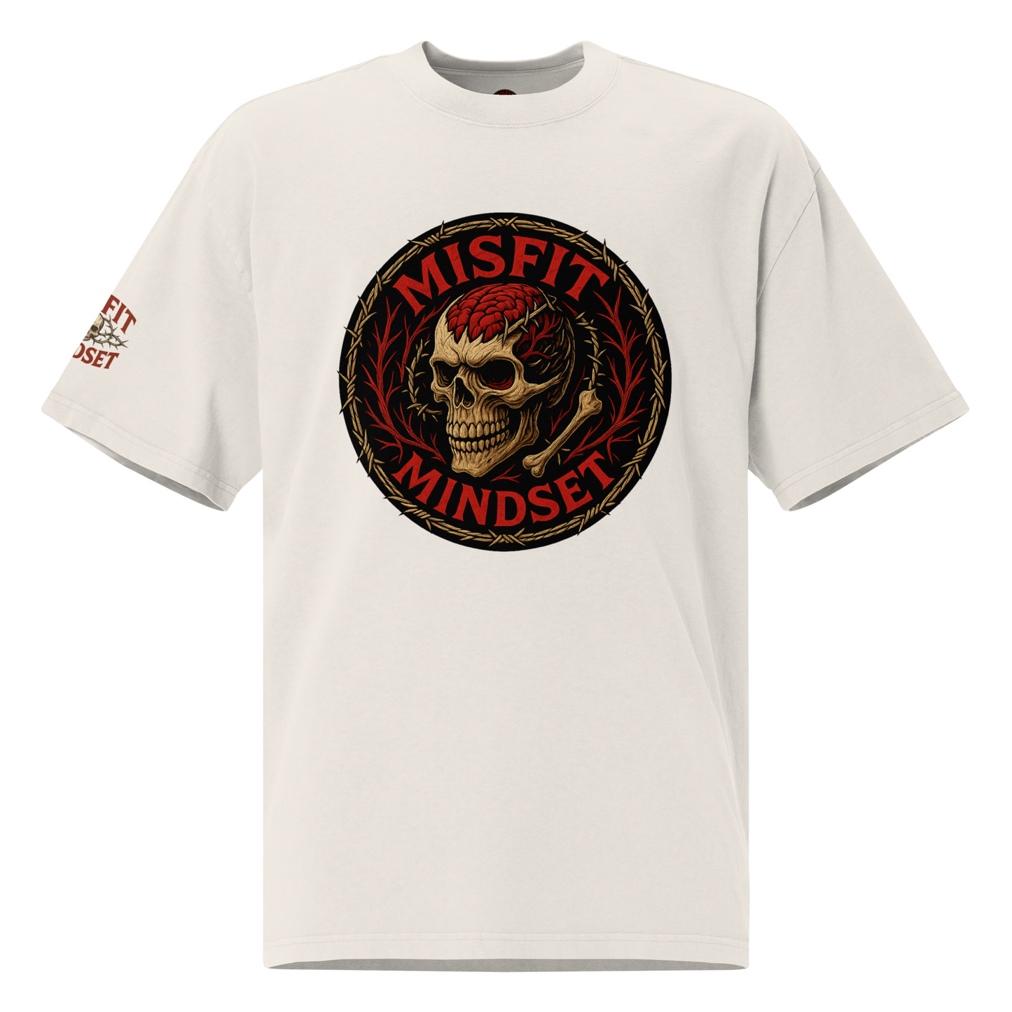 Misfit Mindset Oversized Logo Tee — Faded Edition