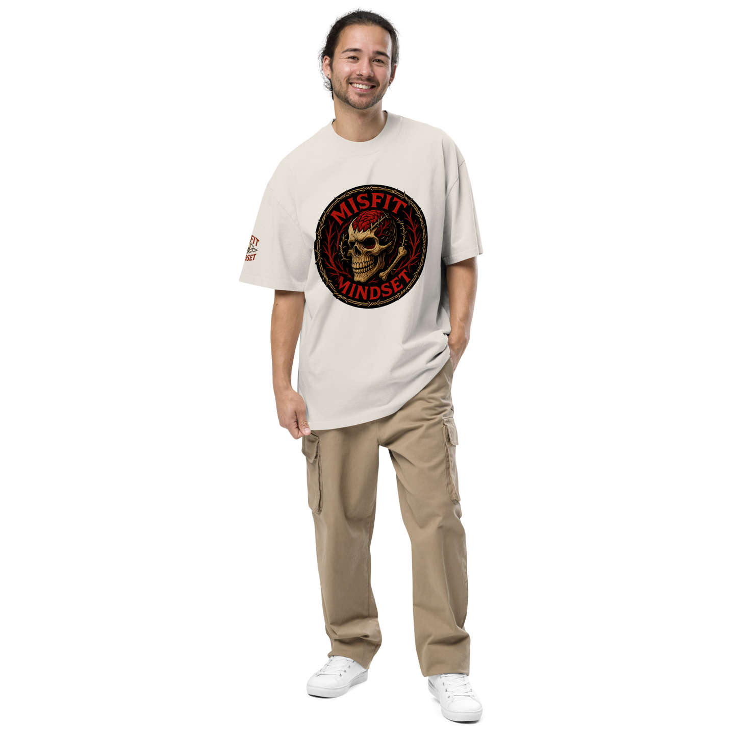 Misfit Mindset Oversized Logo Tee — Faded Edition